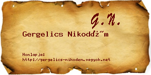 Gergelics Nikodém névjegykártya